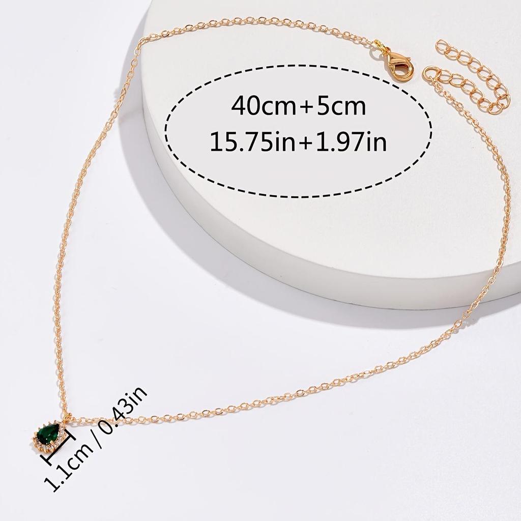 Water Drop Necklace For Women Jewelry Exquisite Female Shine Necklace