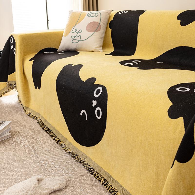 

Чехол для дивана из синели, полотенце, универсальный нескользящий цельный чехол для дивана Four Seasons, подушка с защитой от царапин 180*130cm