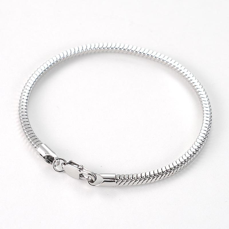 New Fashion Snake Bone Chain Bracelet Classic Stainless Steel Wrist Chain For Men Women Jewelry Gift Unisex