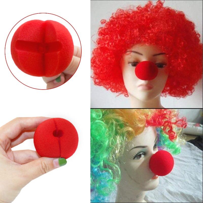 10pcs Foam Red Ball Clowns Noses 5cm Halloween Party Cosplay Costume Circus Props Festival Make Up DIY Crafts