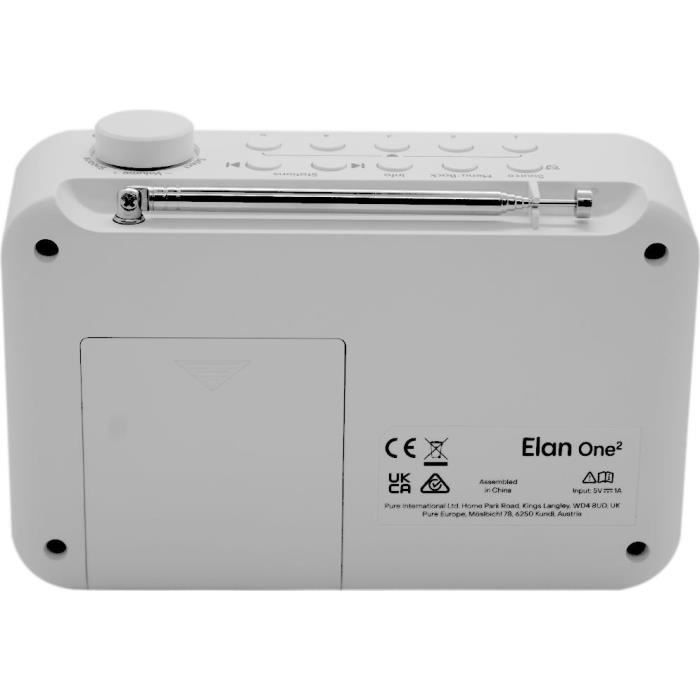 Radio portable - PURE - Elan One² - DAB+/FM, Blanc