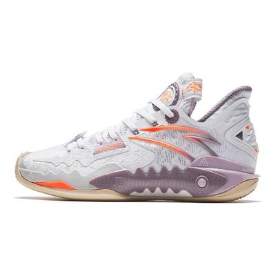 Crazy Tide 5 Mutation Slip Resistant Durable Low Top Basketball Shoes Women Sneakers White Purple 122331106-1