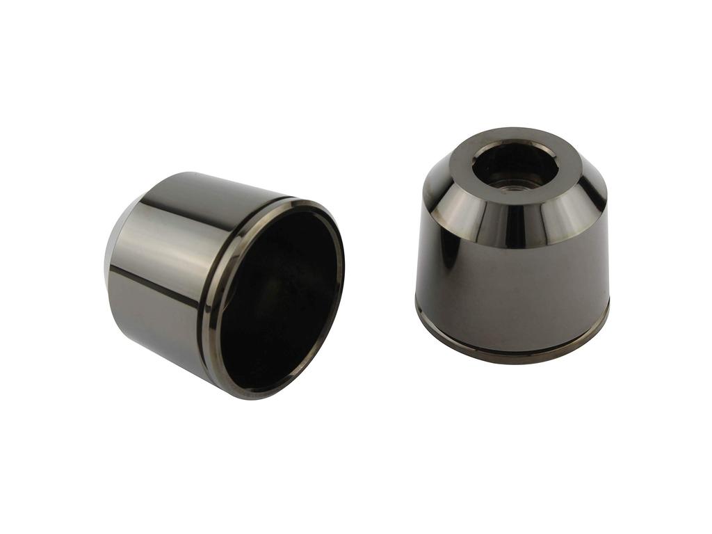 POSH FAITH Motorcycle Parts Middleweight Bar End Outer M8 Black Bar End Cap - Only, Type, Chrome, 032879-66-10