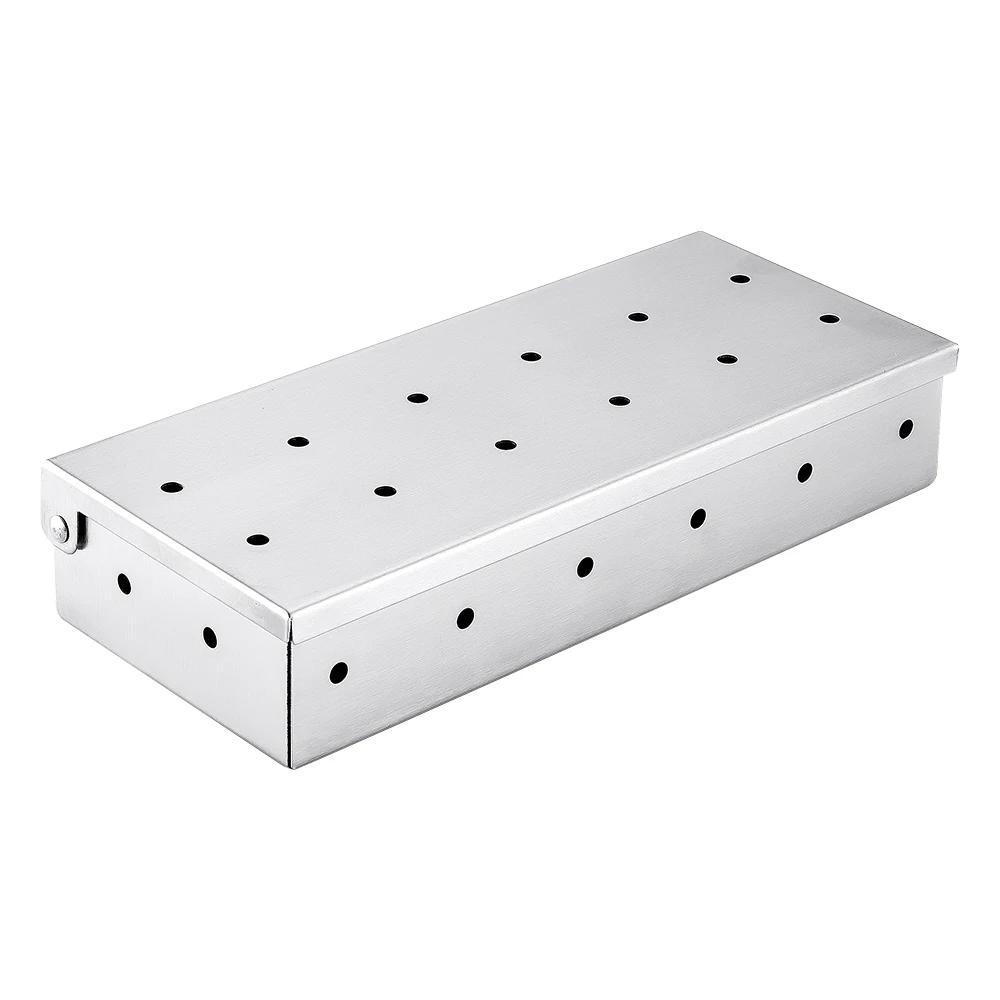 

1pcs Stainless Steel Smoke Box Washable and Foldable BBQ Smoke Box Wood Chip Smoker for Meat Smoky Flavor Box Barbecue Tool