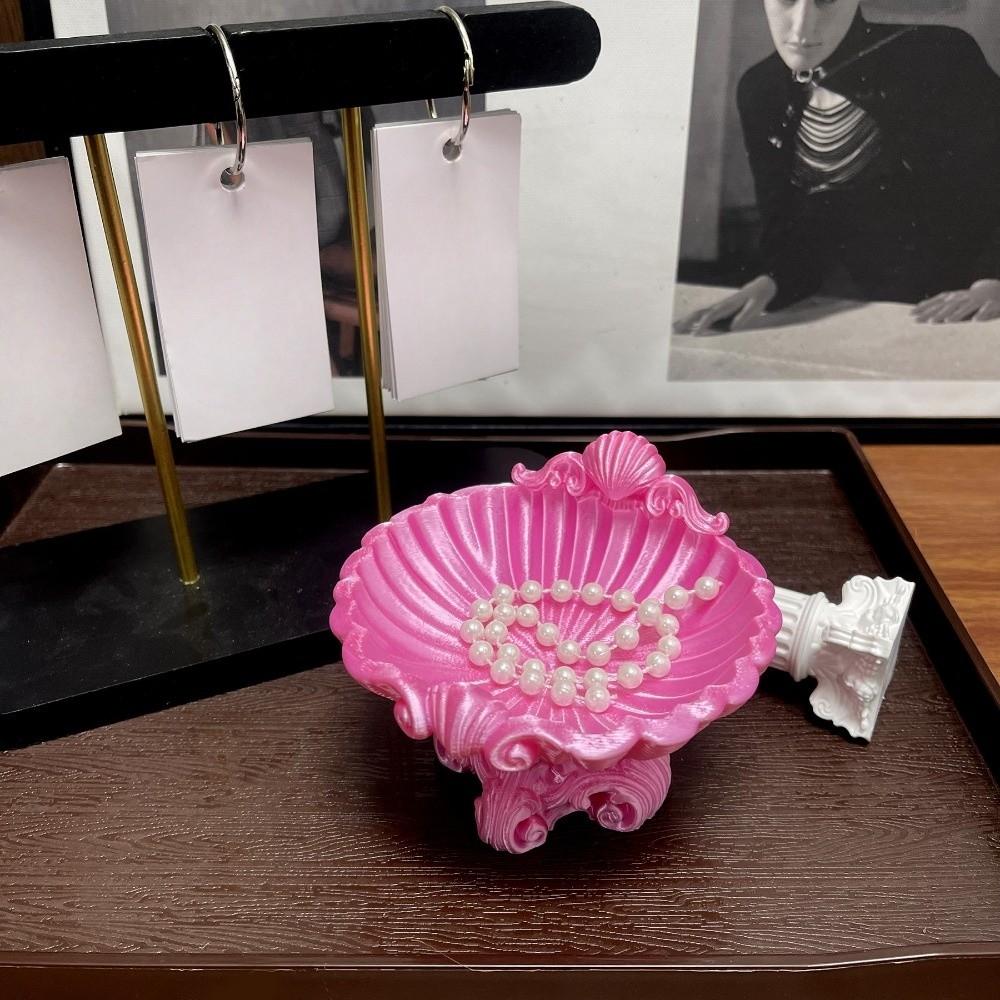 Decorative Bow 3D Printed Jewelry Tray Sweet Shell Shape Jewelry Tray Home Ornaments