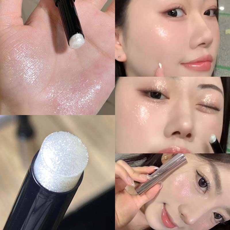 Diamant Parelmoer Glitters Oogschaduw Highlighter Stick Maakt Oogmake-up Natuurlijk Helder Glanzende Oogschaduw Liggende Zijderups Pen