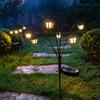 Outdoor Pumpkin Witch Hat Lights Halloween Solar Garden Lights, Decorative Ghost String Pathway Fixtures IP54 Waterproof LED Path Lighting for