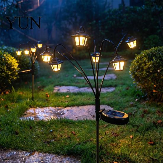Outdoor Pumpkin Witch Hat Lights Halloween Solar Garden Lights, Decorative Ghost String Pathway Fixtures IP54 Waterproof LED Path Lighting for