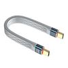 240W 40GB Short USB C To USB C Cable Fast Charging Type C Cord 40Gbps Data Transfer 8K Flat Data Charge Extension Cable