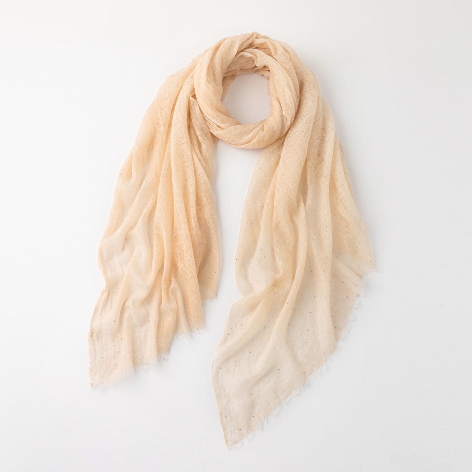 100% Cashmere Gradient Square Scarf - Elegant & Lightweight for Spring & Autumn