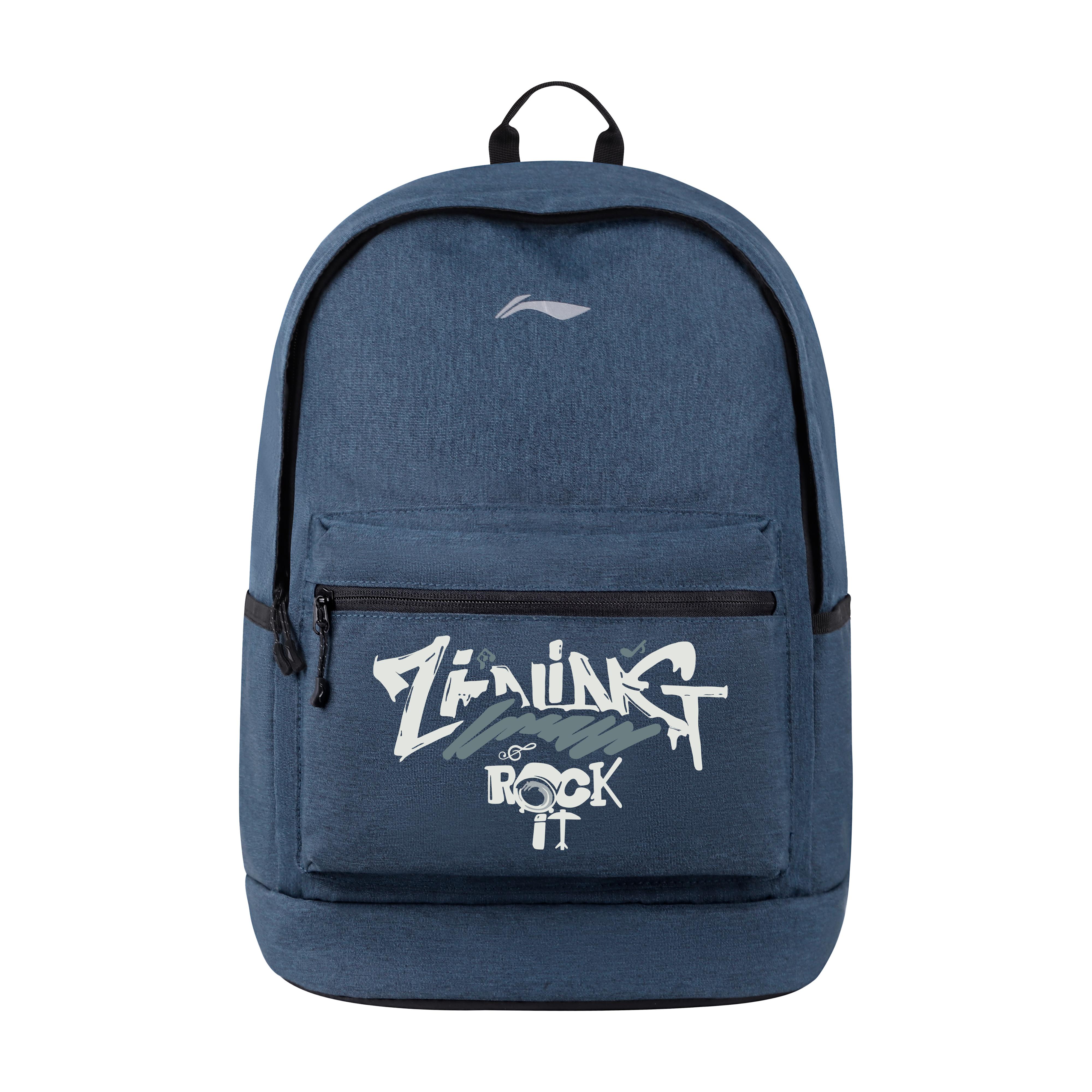 Li Ning Polyester Backpack Regular Unisex Blue YBSU167-2A2