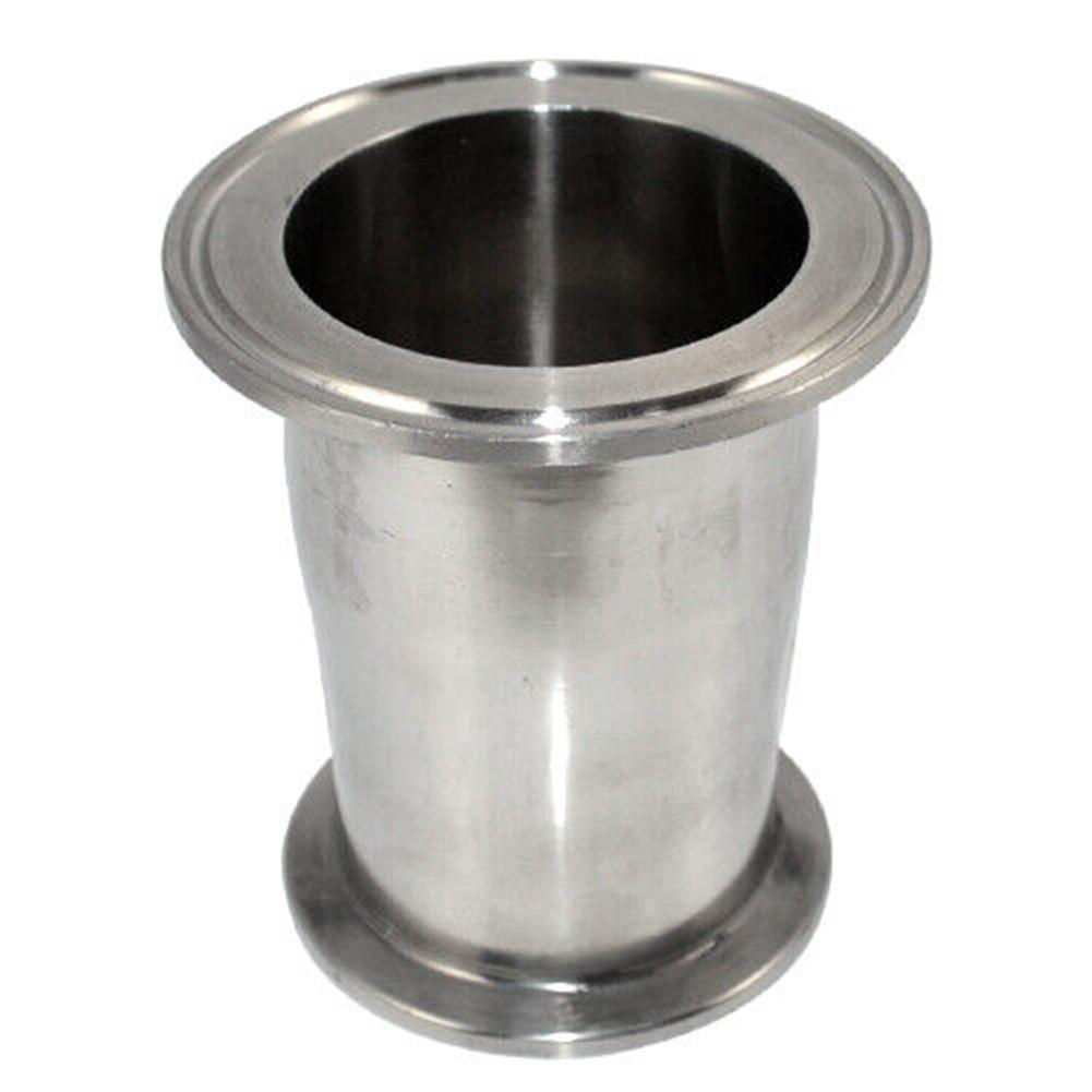 304 Stainless Steel 3 X 2 Reducer Tri Clamp Easy Installation Food Processing For Sanitary Pipes Non-permanent Sealing