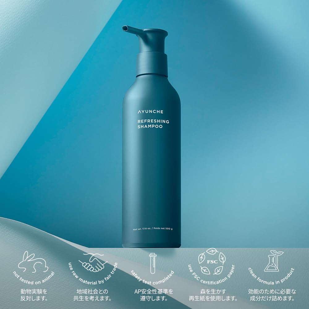 AYUNCHE Refreshing Shampoo Official AYUNCHE Brand 350ml, Scalp, Premium, Salon-Quality,
