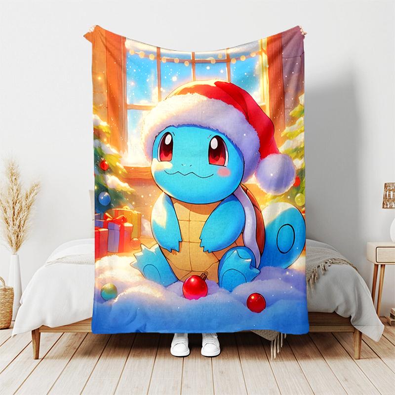 1pc Blanket Pokémon1 Print Design, Lightweight Blanket for Sofa, Bed- Soft &Warm, Gift for All Seasons Like Christmas, Halloween