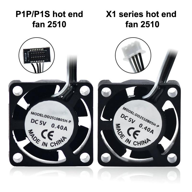 2510 Fan For Bambu Lab X1/P1 Hotend Cooling Fan With Cable Rapid Cooling Fan For Bambu X1C P1S P1P 3D Printer Accessories