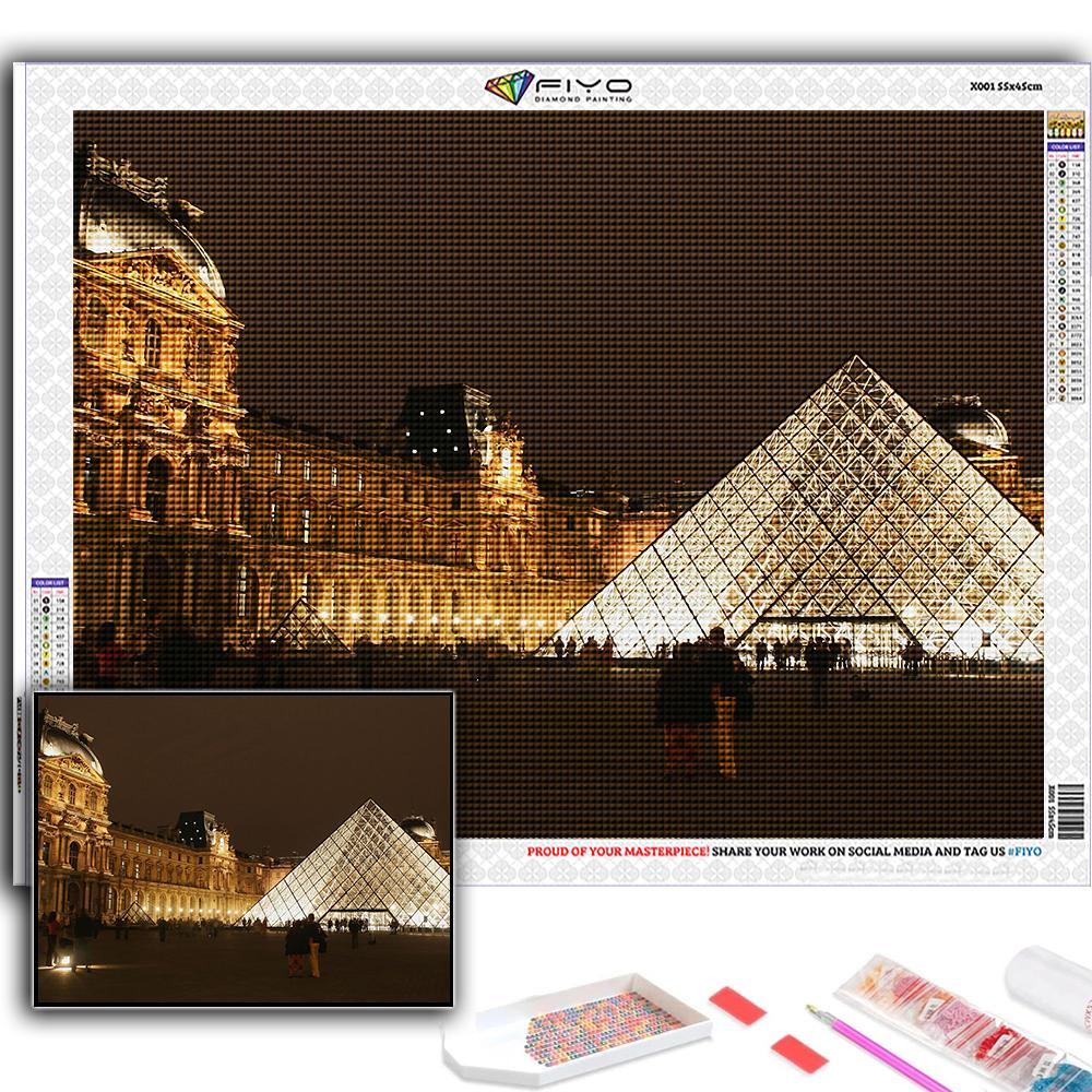 Cross Stitch Kit DIY Diamond Embroidery Louvre Museum Diamond Painting Home Decor