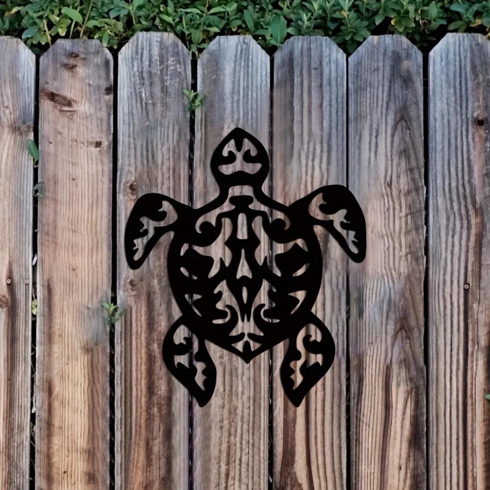 1 buc Decor de Perete Metalic Broască Țestoasă de Mare Adăugare Modernă și Fermecătoare pentru Dormitor și Cameră Autocolant Mural Uimitor cu Agățătoare de Perete Metalică