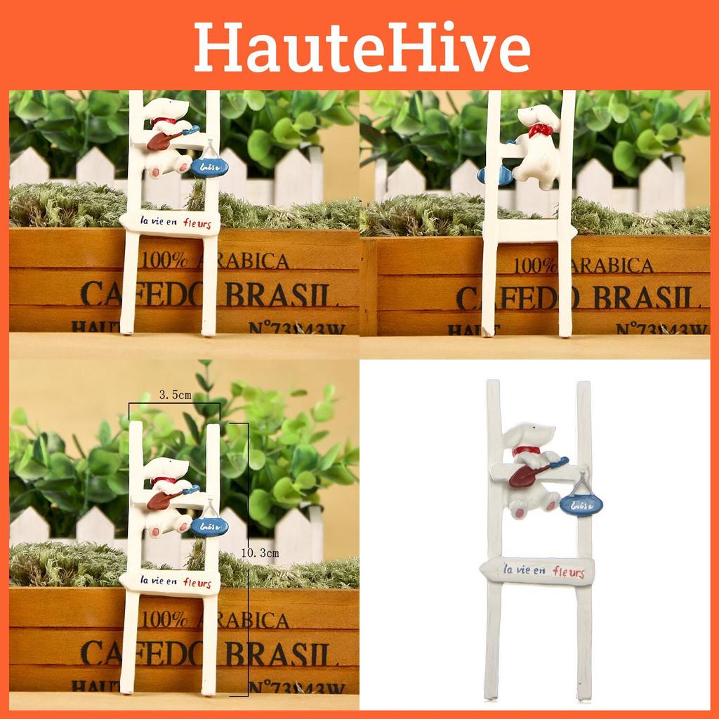 Creative Staircase Climbing Puppy Scene Mini Model Ornament For Decor Garden