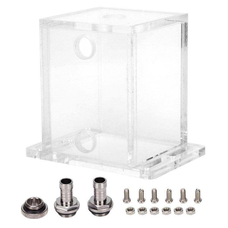 200ml Water Cooling Tank Transparent Acrylic Water Cooling Reservoir 3 Holes G1/4 Interface for Computer Water Cooler System