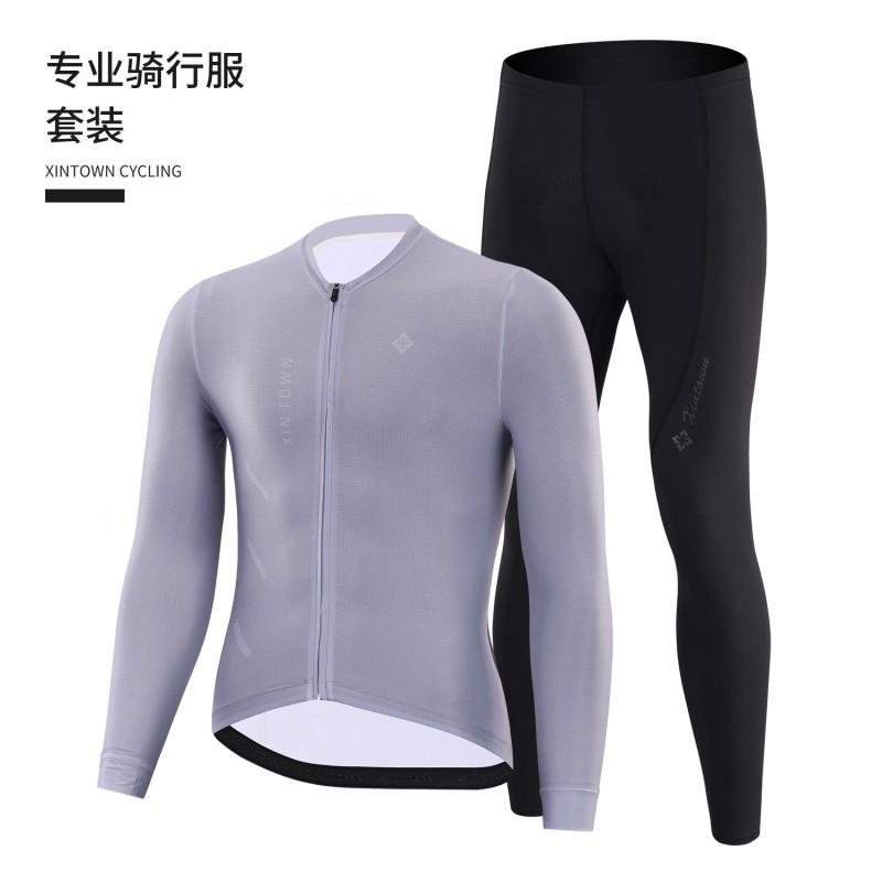 Mens Womens Cycling Jersey Long Sleeve Quick Dry Breathable Bike Shirt Road