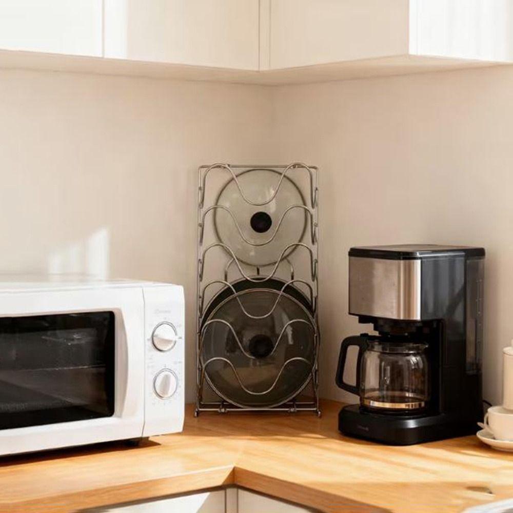 Wall Hanging Pot Lid Storage Rack Multi-Layer Cutting Board Holder  Cabinet