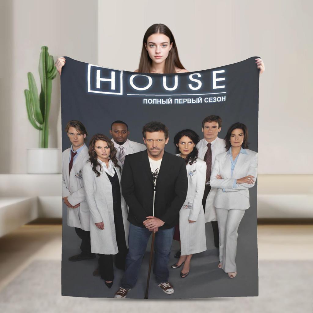 Dr. Gregory House Blankets Quality Warm Soft House MD American Television Bedding Throws Winter Travel Bedroom Funny Bedspread