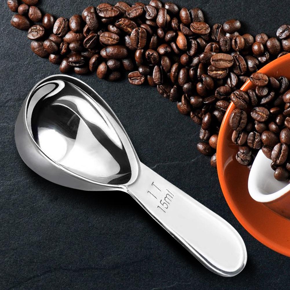 304 Stainless Steel Coffee Scoop 15ml 30ml Coffee Measuring Scoop Short Handle Tablespoon for Coffee Tea Sugar