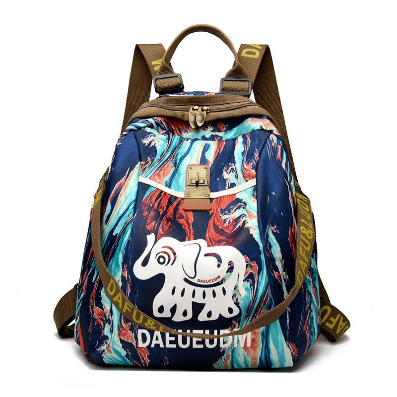 Schoolbag fashionable high-value printed backpack new large-capacity student travel backpack light leisure travel bag