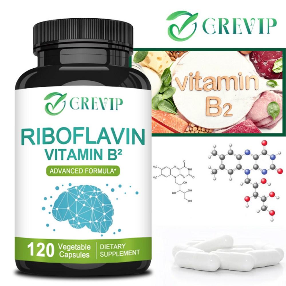 Riboflavin Vitamin B2 400mg - Supports Cellular Energy Metabolism, Relieves Migraines, 3 Pcs, 120 Tablets