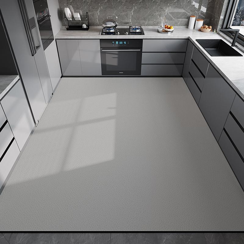 Kitchen Floor Mat Waterproof Non-slip Oil-resistant Leather Carpet PVC Large Size Imitation Marble Geometric Rug Home Decora Mat