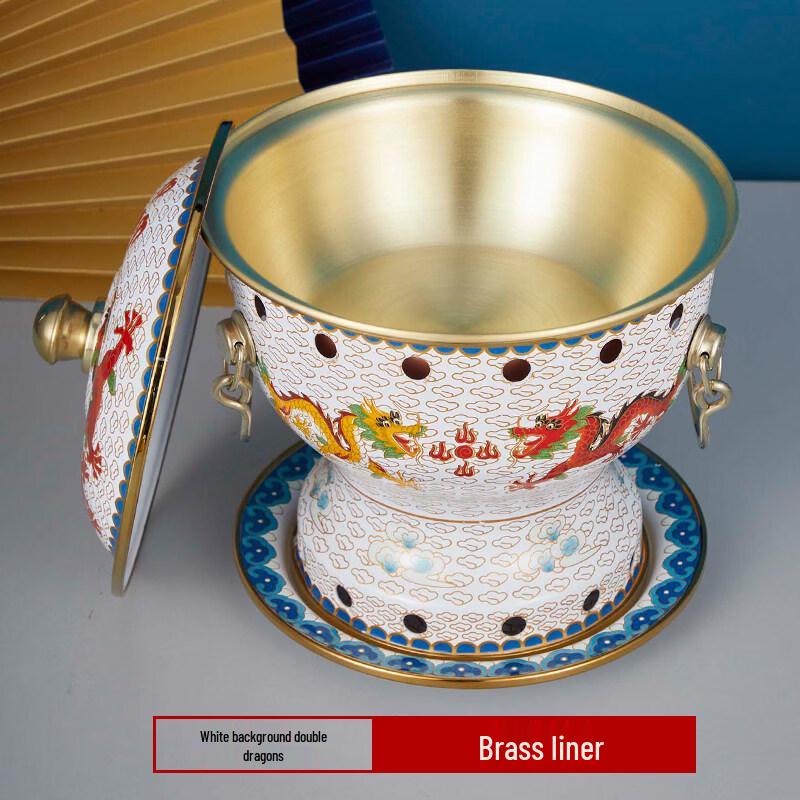 Cloisonné Copper Personal Alcohol Hot Pot