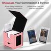 MTG Commander Deck Box with Dual Commander Display, Patented Card Deck Box Fits 100 Double-Sleeved Cards, MTG Card Case with Dice Tray, 2 Dividers, 2
