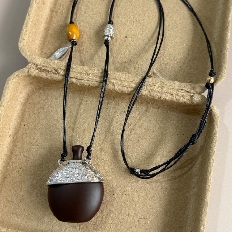 Artisanal Crafted Wooden Pendant Necklace Modern Ethnic Styles Statement Pieces
