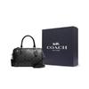 Coach Rowan 25 Klassische Monogramm Reißverschluss Beschichtetes Canvas und Leder Aktentasche Handtasche Schultertasche Umhängetasche Mittelgroße Damen Taschen Schwarz CH280-SVTSQ