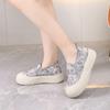 Summer shallow mouth mesh cloth shoes women breathable one pedal casual shoes middle-aged comfortable non-slip