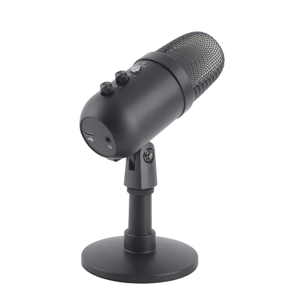 MU1000 Condenser USB Microphone 360 Degrees Rotatable Gain Control Microphone with Sound Processing