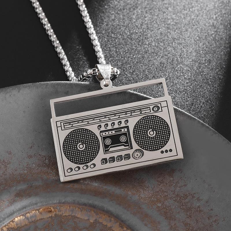 Male Radio Pendant Personalized Retro Necklace steel