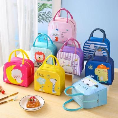 Cute Cartoon Thermal Insulation Bag Aluminum Film Waterproof Lunch Box Storage Bag Students Portable Picnic Box Insulated Bag