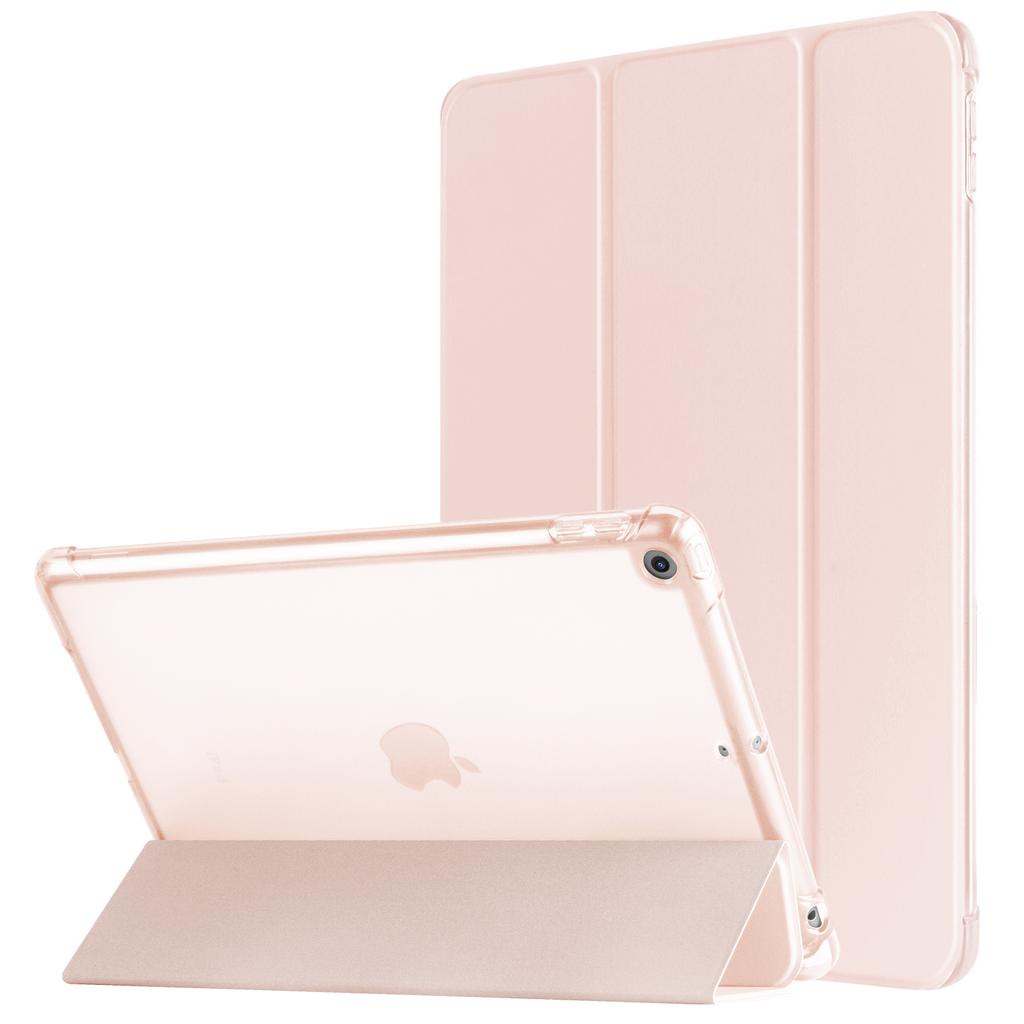 For iPad 10.2 (2021)/(2019)/(2020) Case Tri-Fold Stand Leather Tablet Cover with Pencil Holder