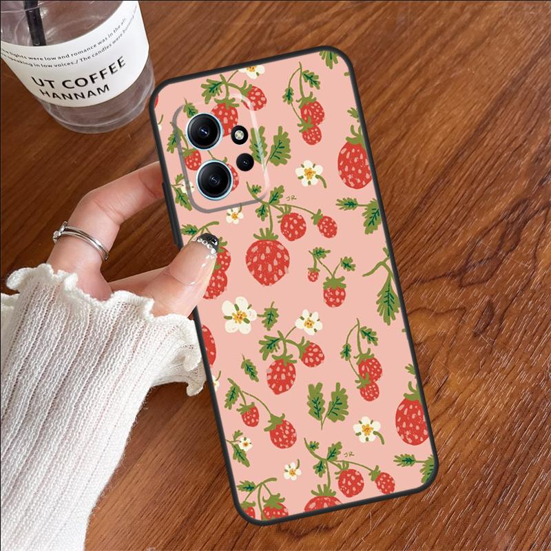 

Strawberry Case For Xiaomi Redmi 12C 13C 14C 10C Redmi Note 13 Pro 14 12 11 9 10 9S 10S 11S 12S Cover Redmi Note 13ProPlus