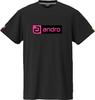 Andro Table Tennis Game Table Tennis Unisex Napa Deo Black X Size L Shirt, J.T.T.A (Japan Association) Approved, T-Shirt, CB, Pink,