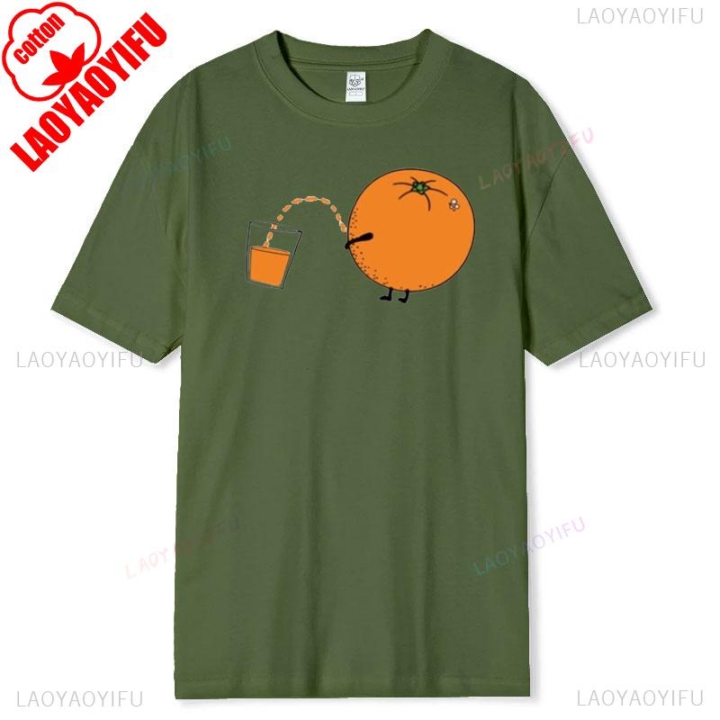 Orange Funny Tshirt Cool Casual Graphic Tee for Men Women Vintage Soft Cotton Tumblr Style Trendy Streetwear Funny Quote T Shirt