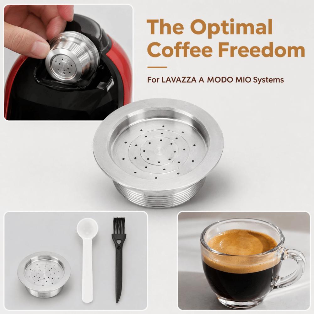 Stainless Steel Reusable Coffee Capsule Refillable Design Stainless Steel Capsule Set  For Home Use