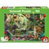 Puzzle 100 Pièces : Faune Colorée Dans La Jungle