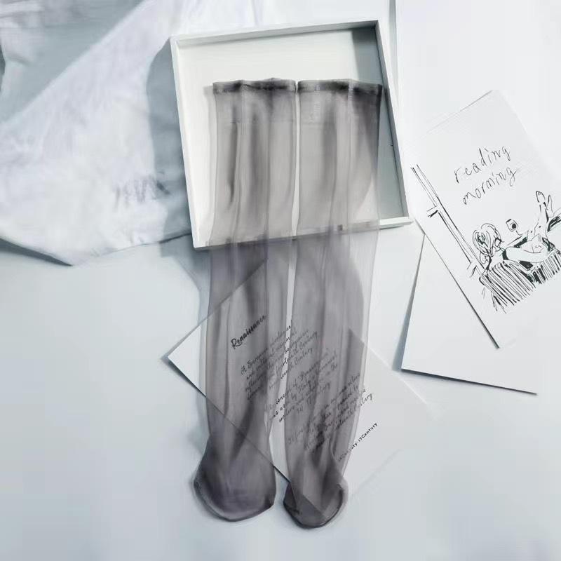 Summer Ultra-Thin Invisible Thigh-High Socks Nude Seamless Mid-Calf Short Socks For Women Anti-Snag Sheer Stockings 1-30 Pairs