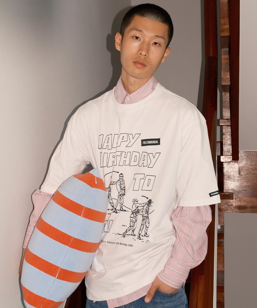FIELDMANUAL Happy Birthday T-Shirt White