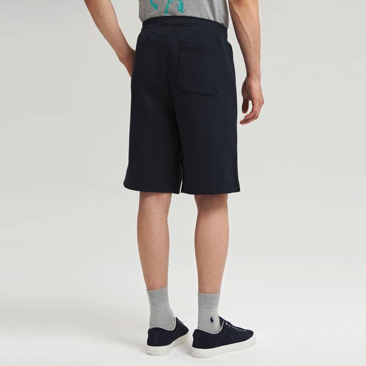 Polo Ralph Lauren Ss22 Solid Color Elastic Waist Double-Sided Knitted Shorts Men Shorts Black MNPOSHO1BQ20068-410