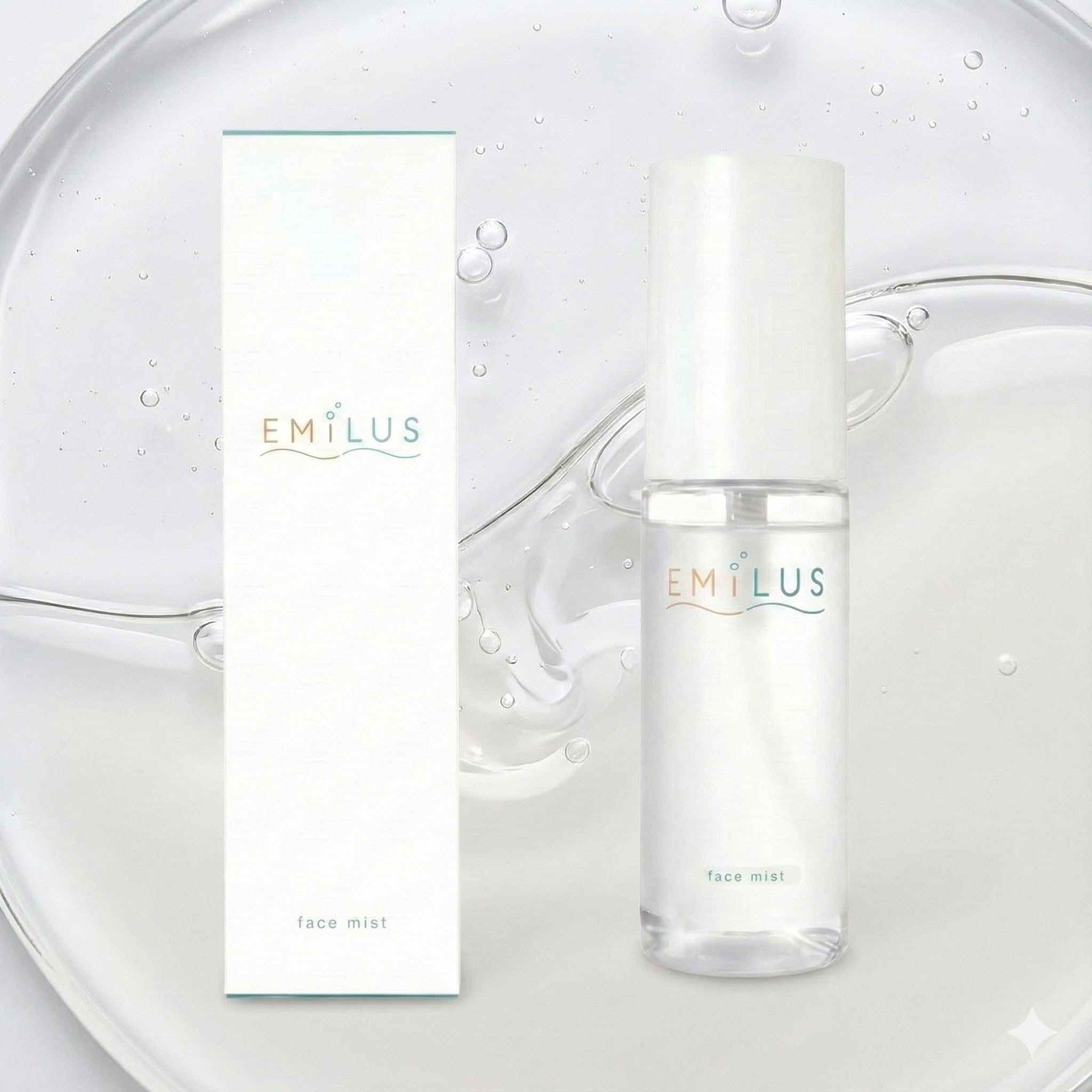 

EMILUS Glowing Skin Makeup Fix Mist A fix mist that moisturizes and creates glowing skin with a silky [Official] - two-layer mist. білий
