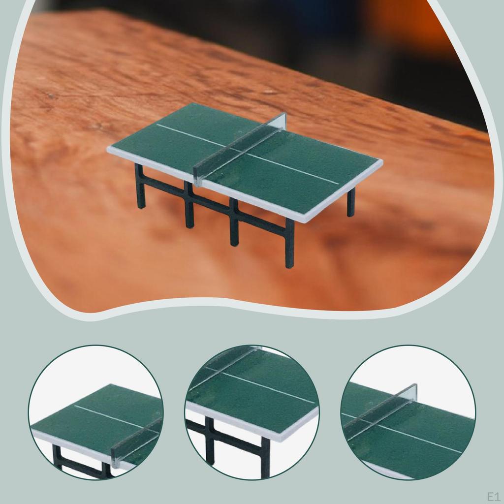 1/87 Miniature Table Tennis Artificial Play House Accessory Doll Decor for Handcraft