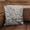 2D Floral Embroidered Pattern Decorative Throw Pillows Pattern Cushion Cover Suitable For Sofa Bedroom Car Pillow Cover